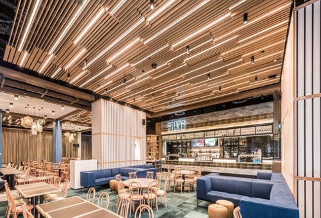 Wenty Leagues Club The Plaza - mixed profile slatted ceiling