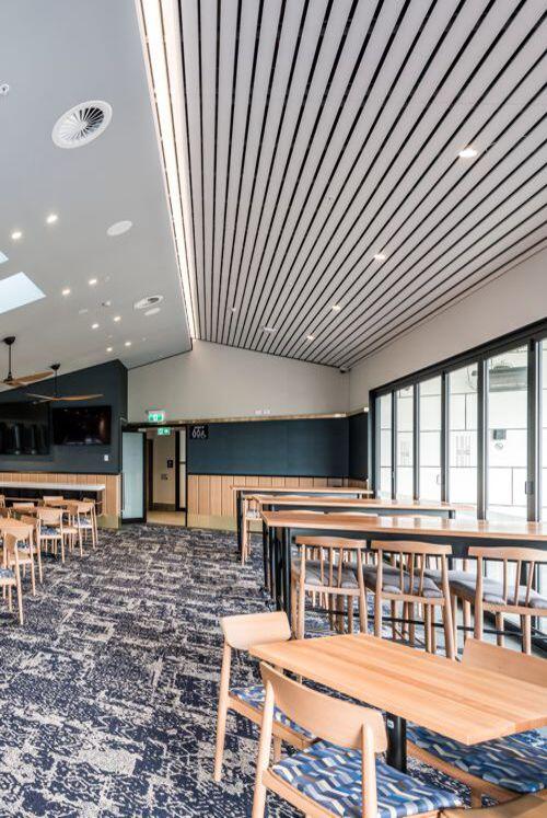 Wenty Leagues Club white slatted feature ceiling