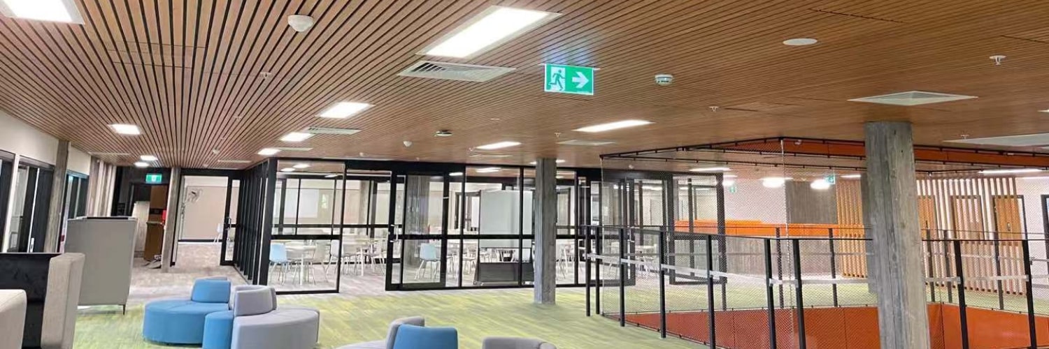 Recycled timber slats matched for use in heritage building fit-out