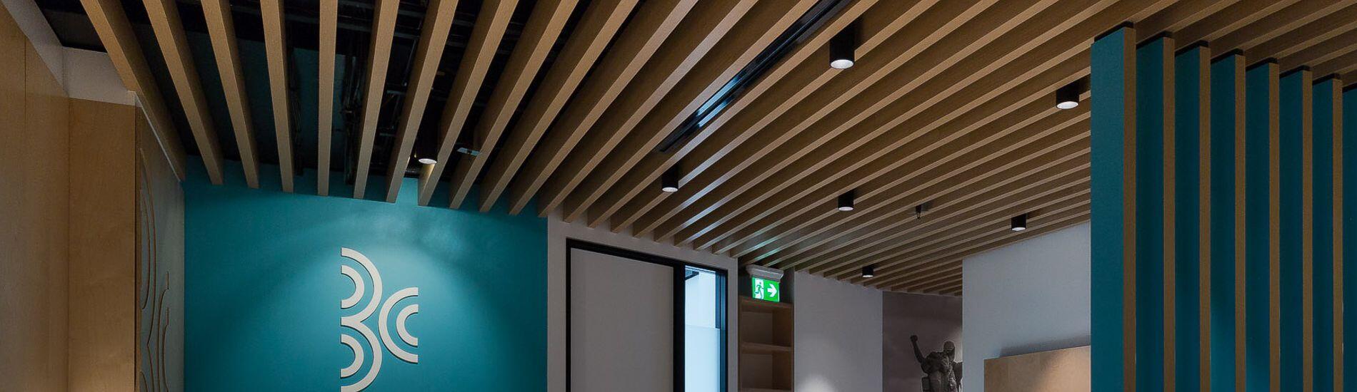 Aesthetic Lightweight MAXI BEAM Ceiling and Screens in Sports Injury Clinic