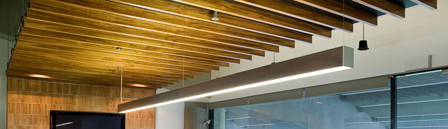 Aesthetic use of lightweight MAXI BEAM in stadium office fit-out