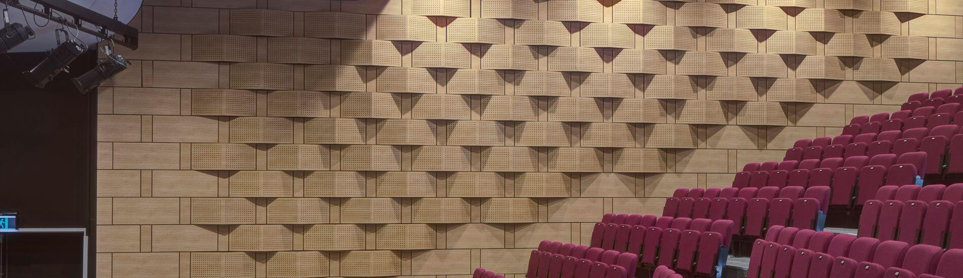 SUPACOUSTIC Acoustic Panels Improve Acoustics in Refurbishment of School Theatre