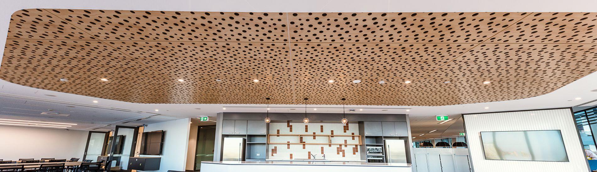 SUPACOUSTIC Creative Acoustic Ceiling Features in Workplace Breakout